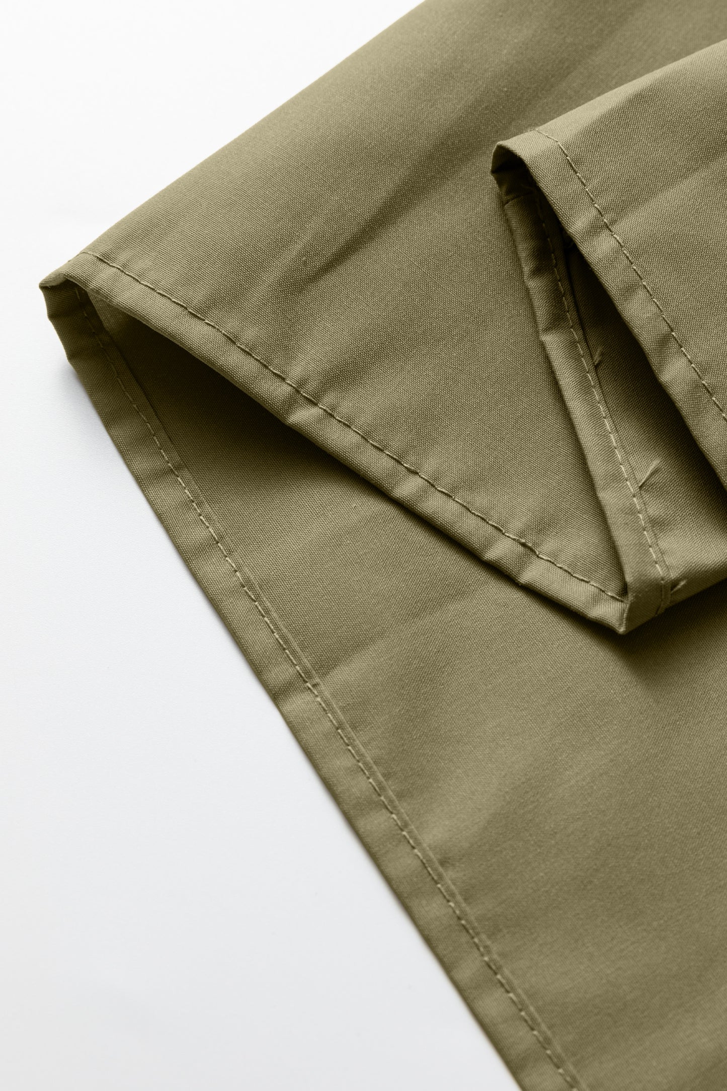 Four Leaf Clover Striped Trim Ruffle Split Neck Long Sleeve Blouse