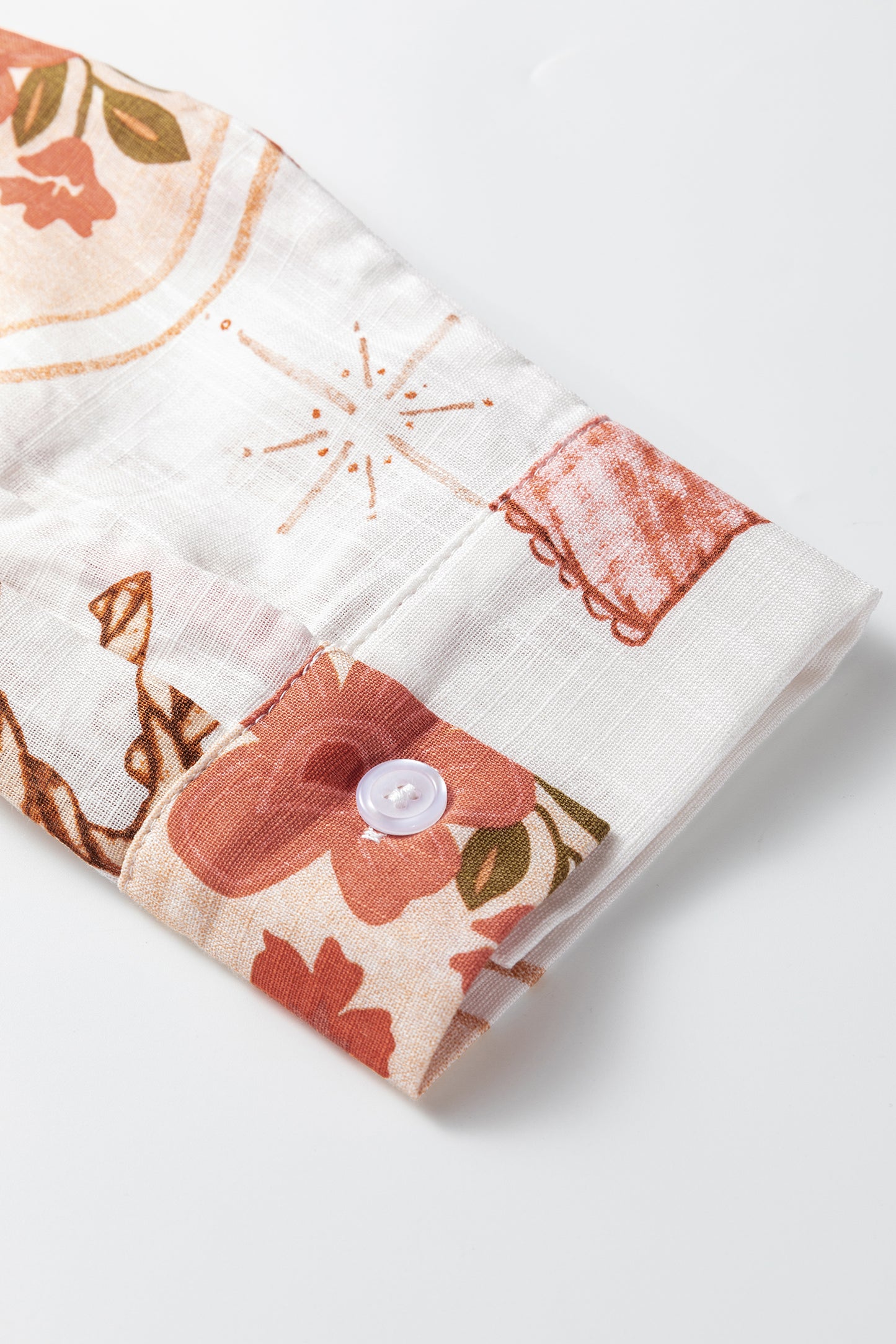 White Rodeo Cowgirl Print Western Button up Shirt