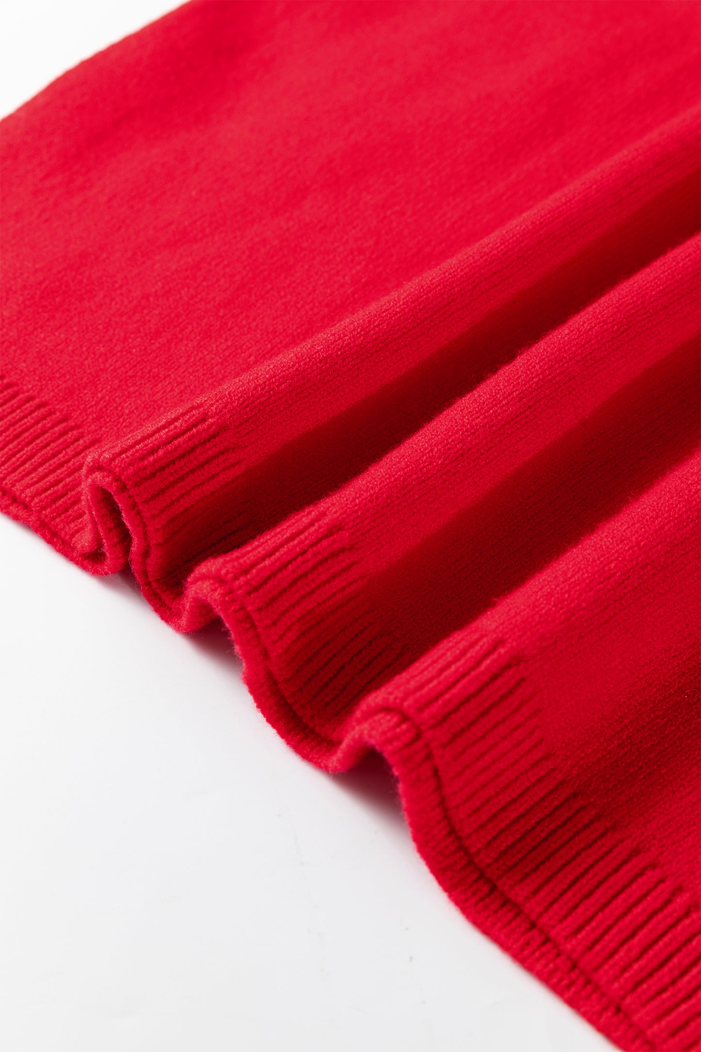 Fiery Red YEEHAW Embroidered Letter Loose Short Sleeve Sweater